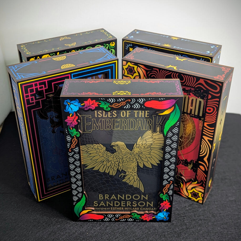 book display case for tress frugal yumi sunlit emberdark by brandon sanderson